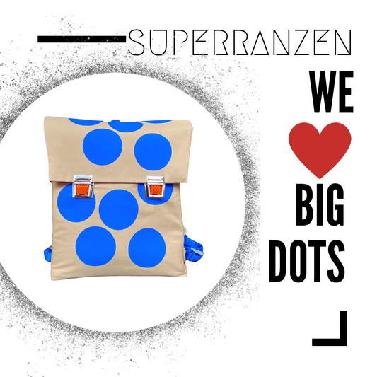 A Anniversaire! BIG DOTS Schultasche Blue Sand
