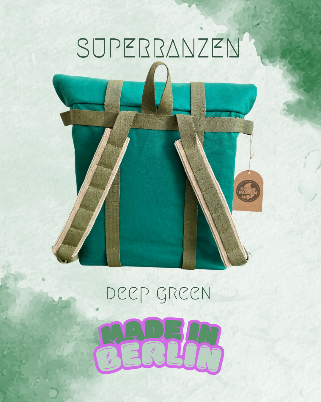 SCHOOL BAG PINK FLAMINGO CAT EYES Green