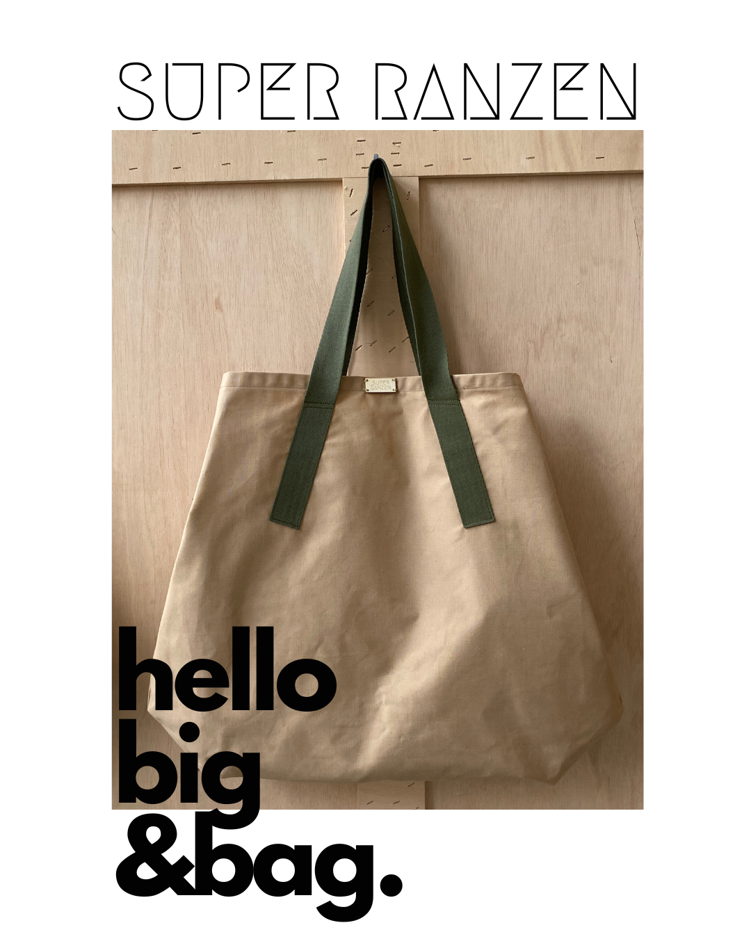 SHOPPER BIG & BAG - SAND OLIVE