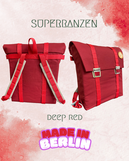 A DEEP RED SCHULTASCHE