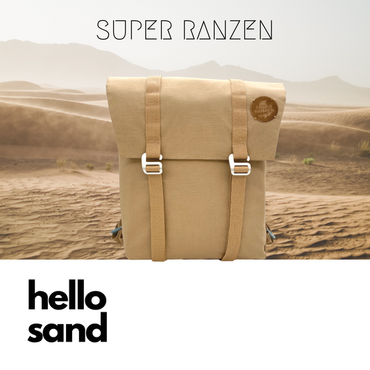 ROLLTOP & SCHULTASCHE »SAND« WASSERFEST-ECO HEMP