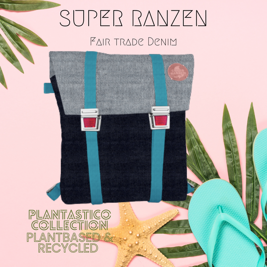 Fair Denim Schultasche Ocean