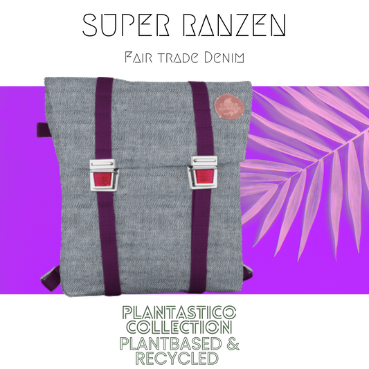 Fair Denim Schultasche Lilac