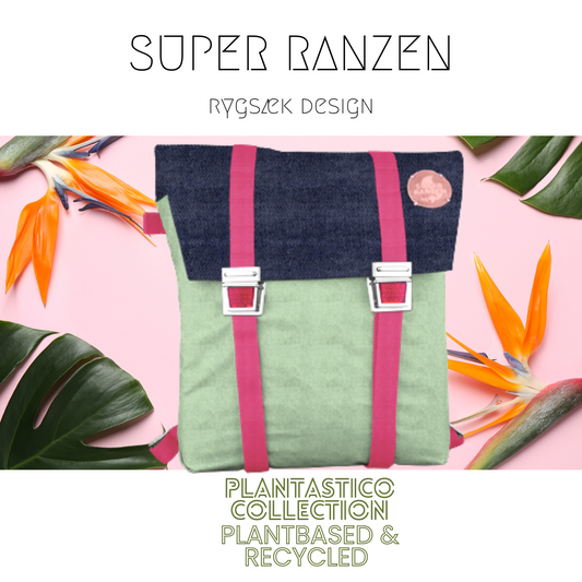 Fair Denim Schultasche Pink Garden