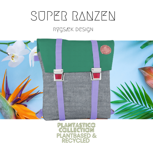 Fair Denim Schultasche Minty Flieder