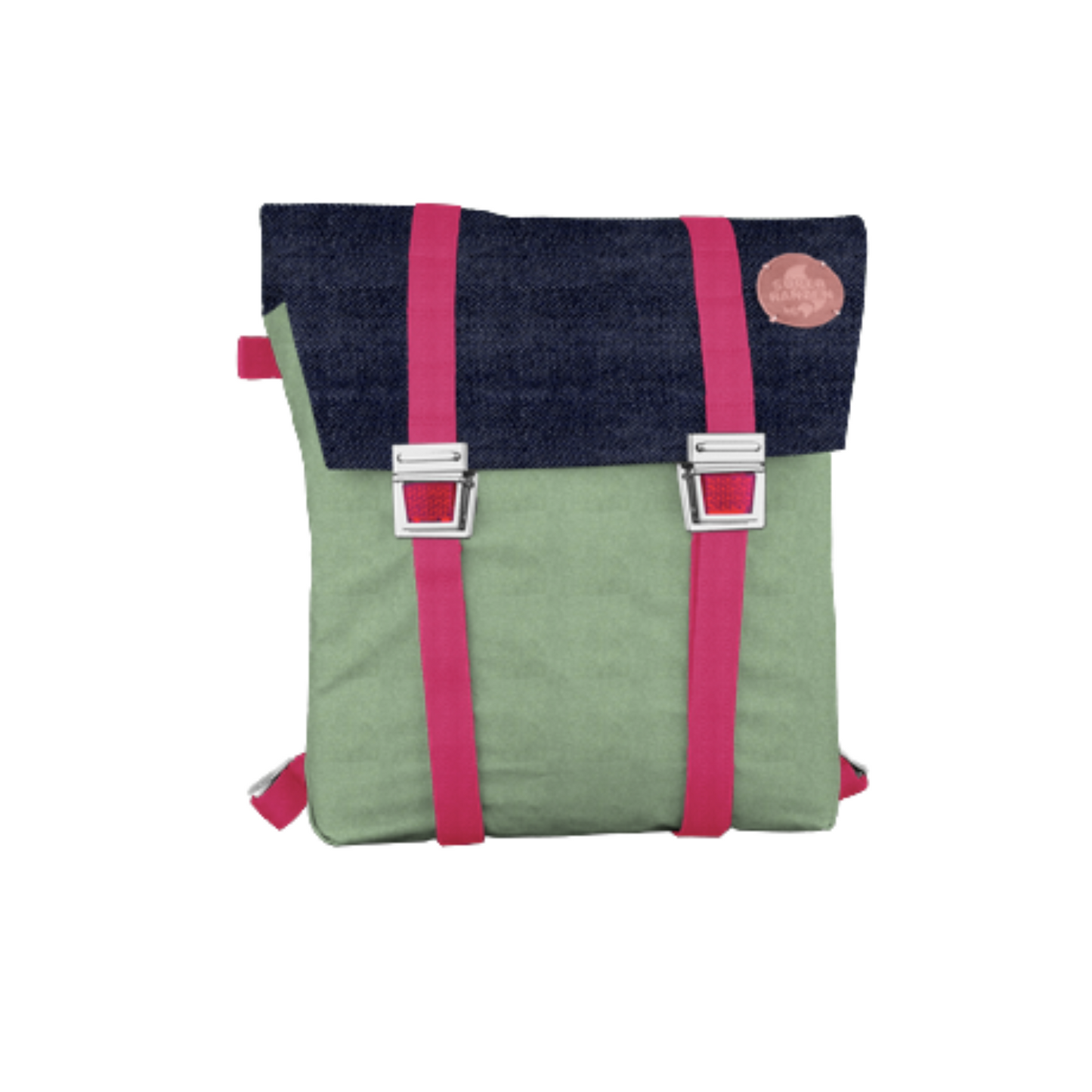 Fair Denim Schultasche Pink Garden