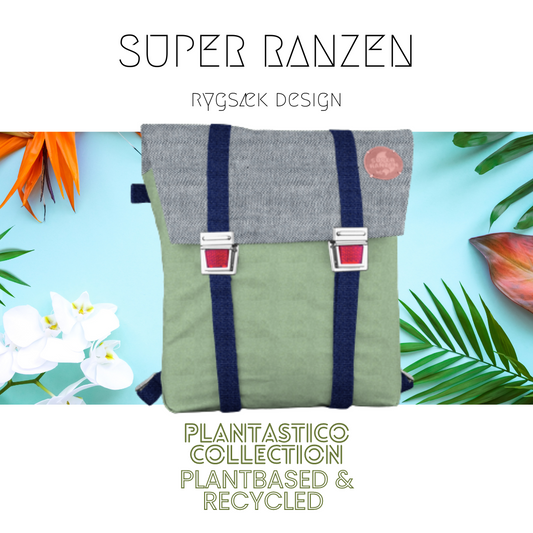 Fair Denim  Schultasche Palmtree Blue