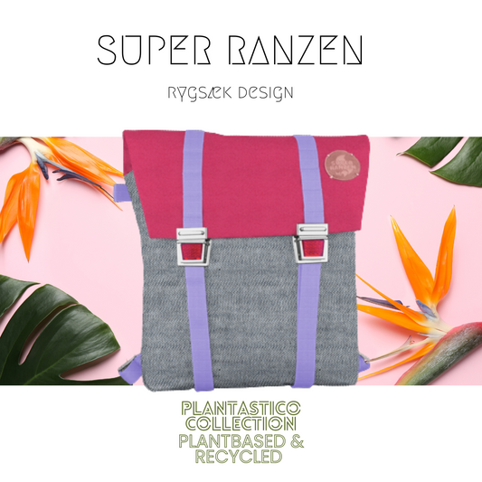 Fair Denim Schultasche Pink Flieder