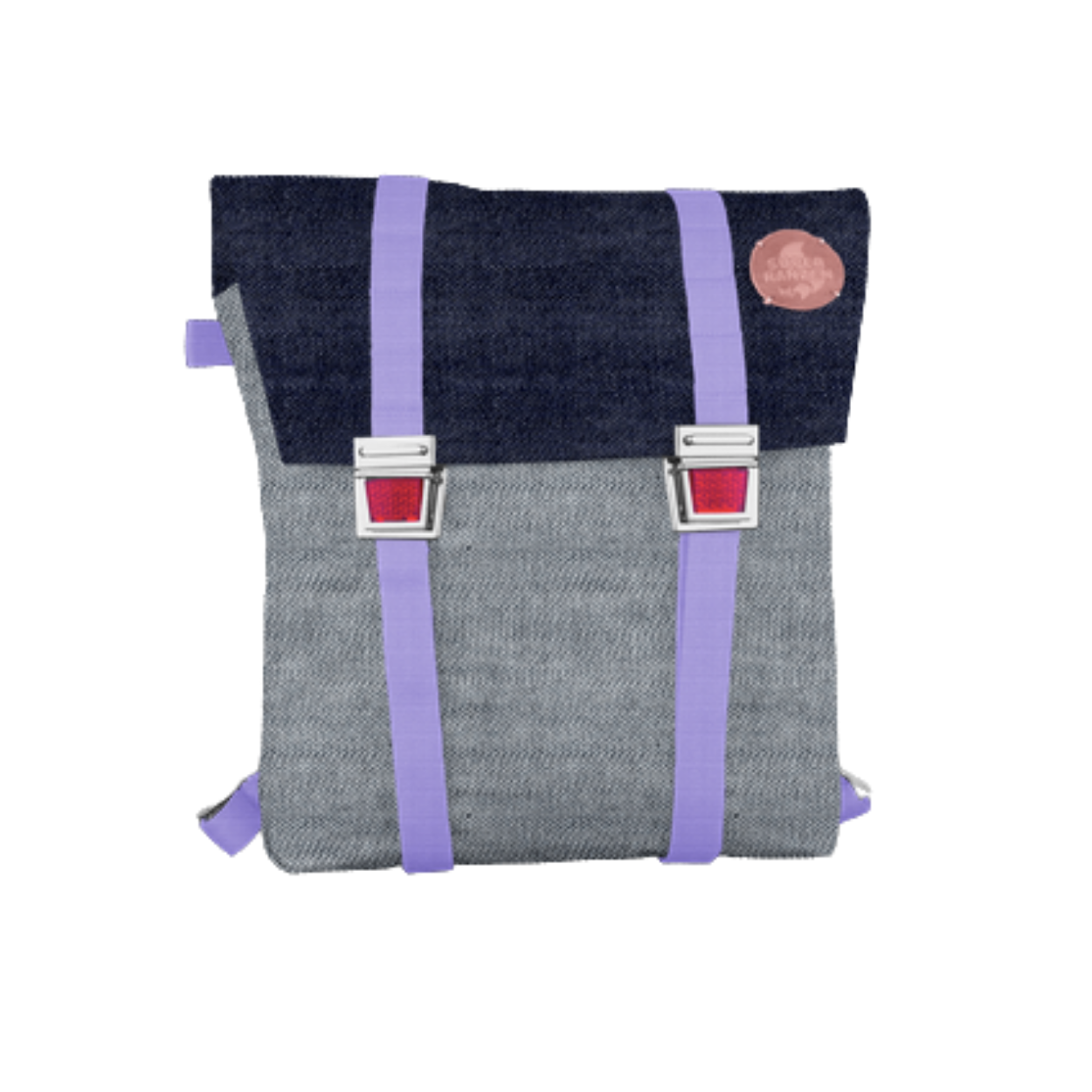 Fair Denim Schultasche Deep Flieder
