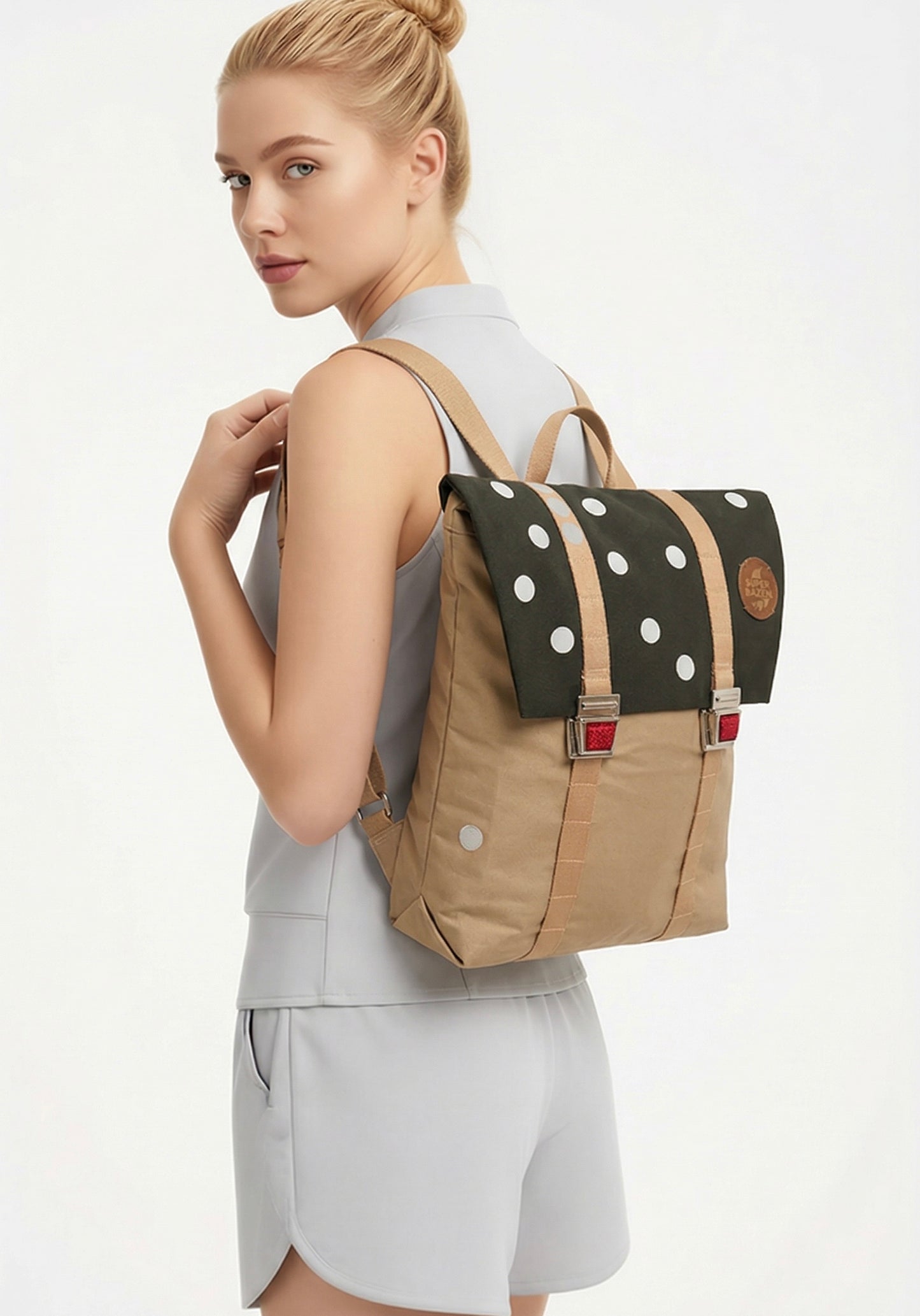 A Dots ReflectorSchulranzen      # Limited Sand-Forest Green
