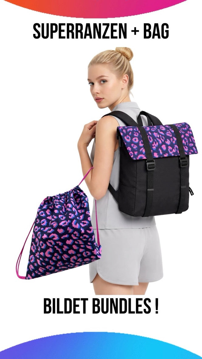 A Bundle Superranzen + Bag Animal Print Black wasserabweisend