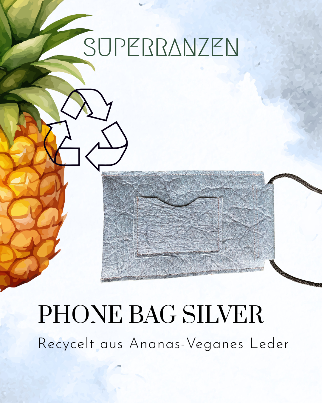 Ananas Phone Bag Silver