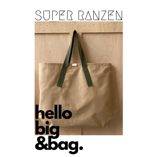 SHOPPER BIG & BAG - SAND OLIVE