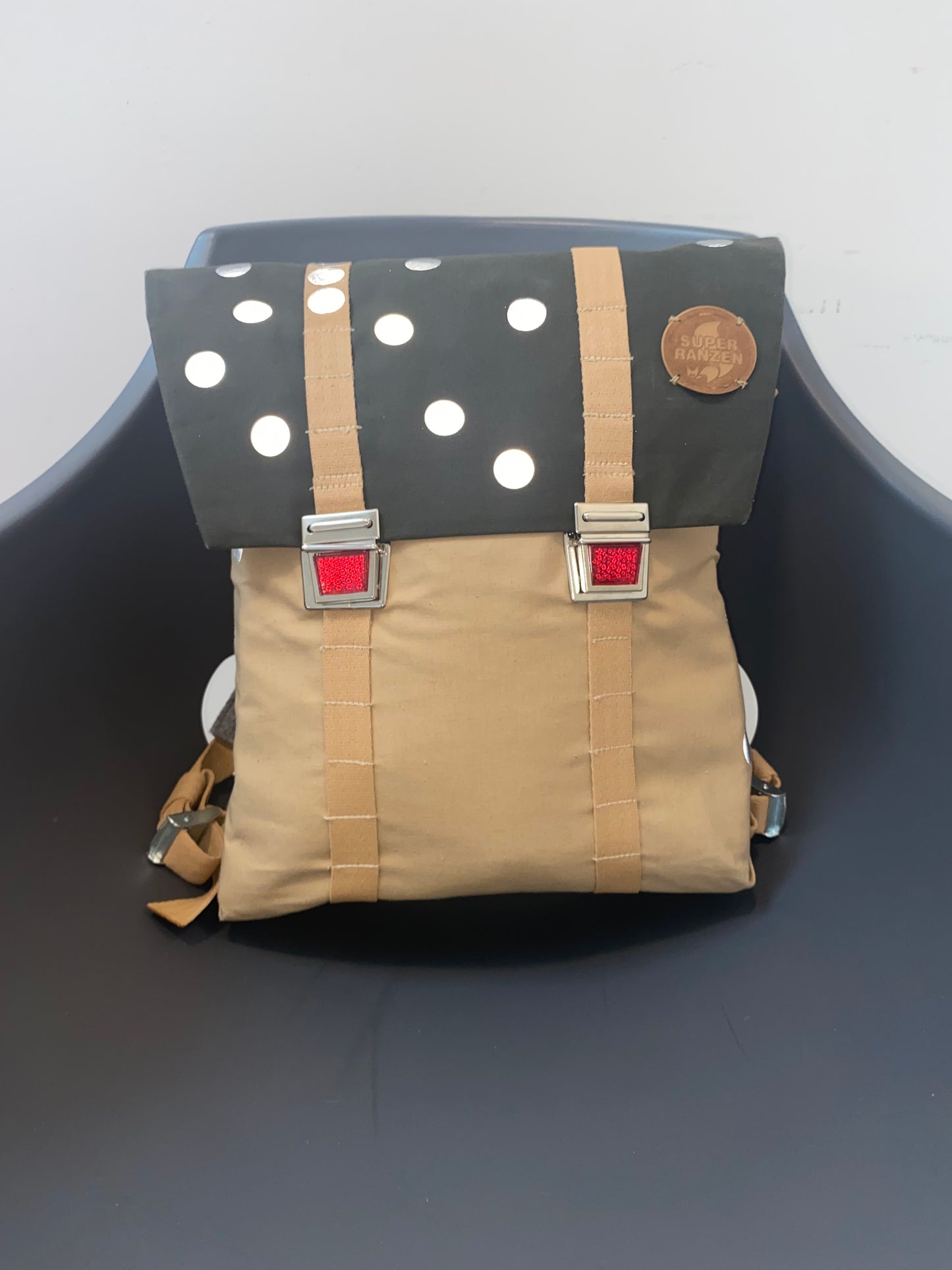 A Dots ReflectorSchulranzen      # Limited Sand-Forest Green