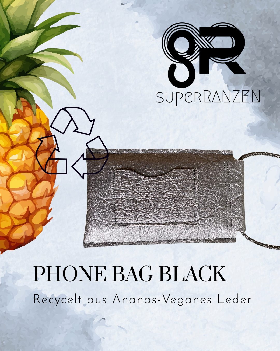 Ananas Phone Bag Black