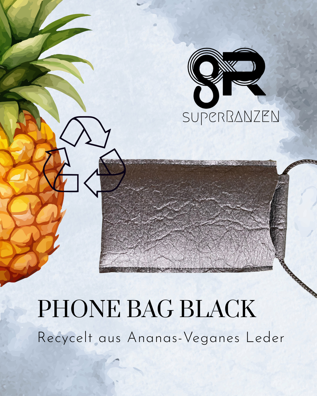 Ananas Phone Bag Black