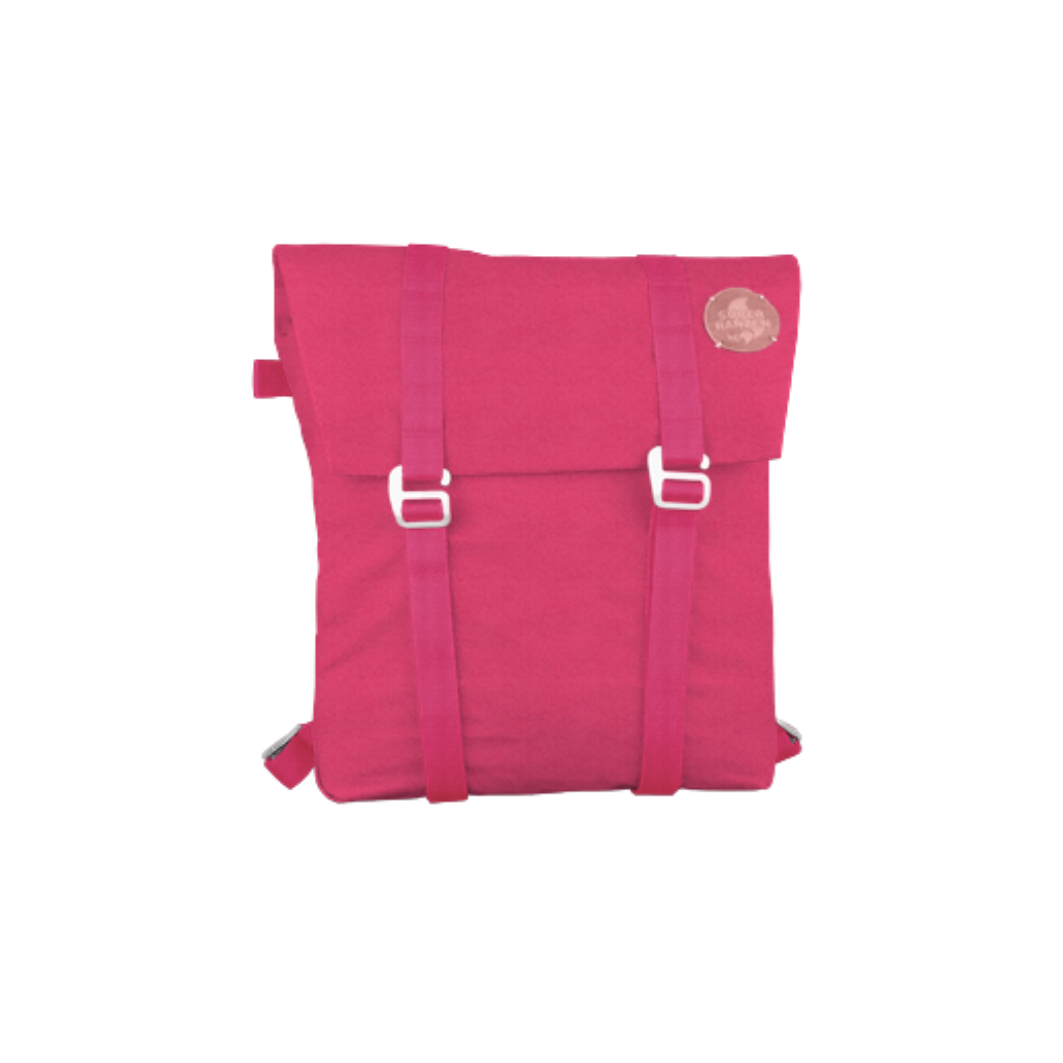Deep Pink Rolltop Schultasche